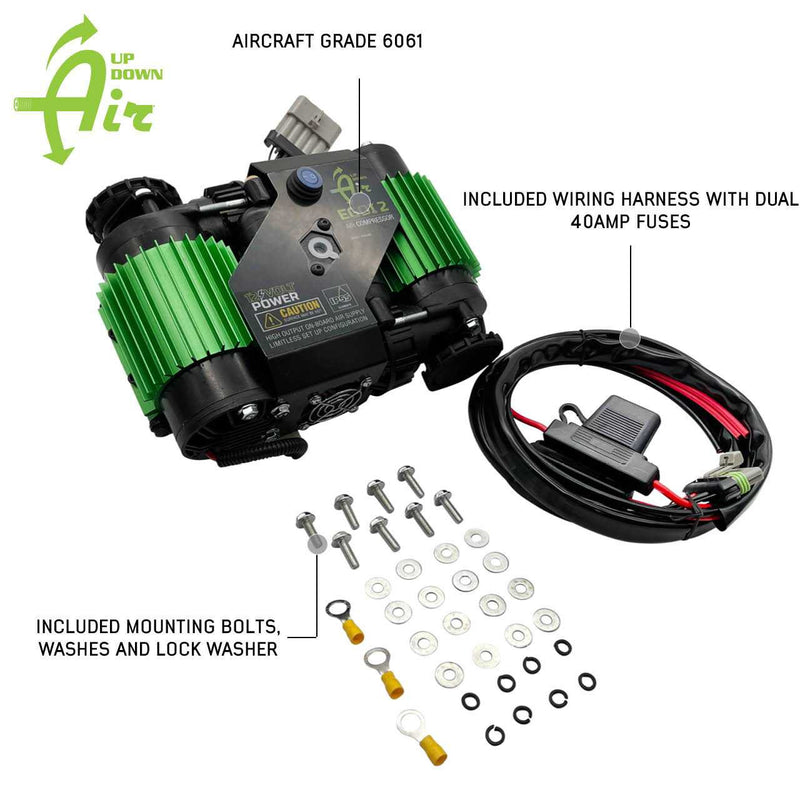 Load image into Gallery viewer, EGOI Permanent On Board Dual Motor Air Compressor System 6.1 CFM
