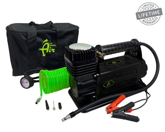 EGOI Portable Air Compressor System 5.6 CFM With Storage Bag, Hose & Attachments - Single Motor