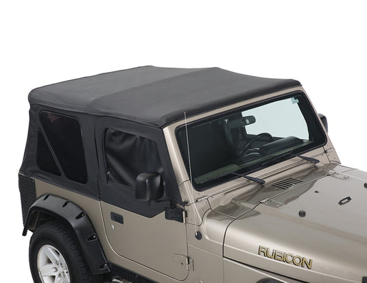 Replacement Soft Top With Tinted Upper Doors - Black Diamond - TJ