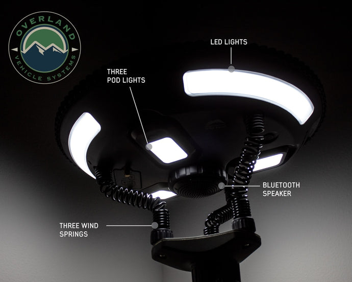 Wild Land Camping Gear - UFO Solar Light Pods & Speaker