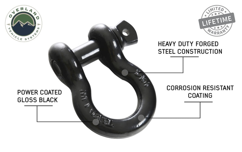Load image into Gallery viewer, Recovery Shackle 3/4&quot; 4.75 Ton - Black
