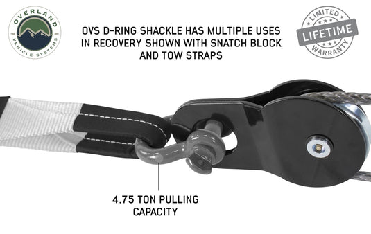 Recovery Shackle 3/4" 4.75 Ton - Gray