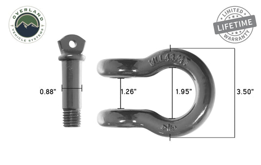 Recovery Shackle 3/4" 4.75 Ton - Gray