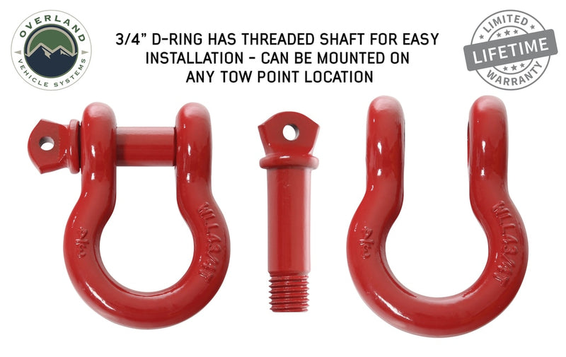 Load image into Gallery viewer, Recovery Shackle 3/4&quot; 4.75 Ton - Red
