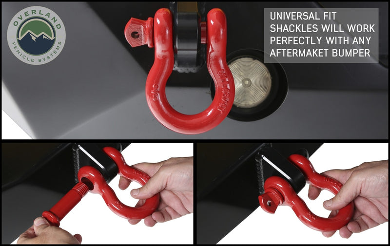 Load image into Gallery viewer, Recovery Shackle 3/4&quot; 4.75 Ton - Red
