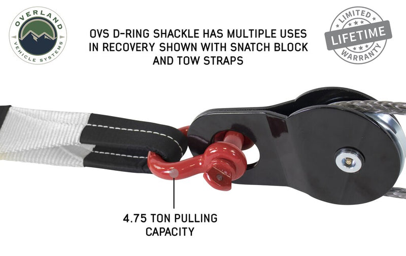 Load image into Gallery viewer, Recovery Shackle 3/4&quot; 4.75 Ton - Red
