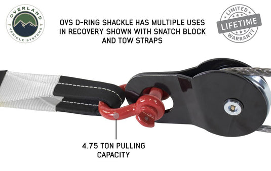Recovery Shackle 3/4" 4.75 Ton - Red