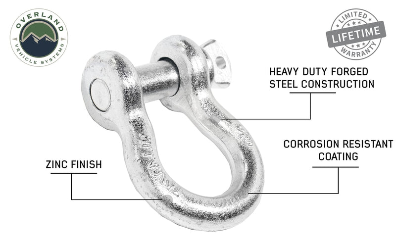 Load image into Gallery viewer, Recovery Shackle 3/4&quot; 4.75 Ton - Zinc
