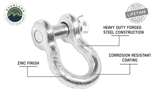 Recovery Shackle 3/4" 4.75 Ton - Zinc