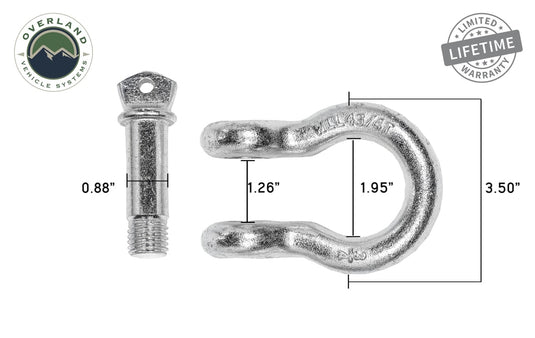 Recovery Shackle 3/4" 4.75 Ton - Zinc