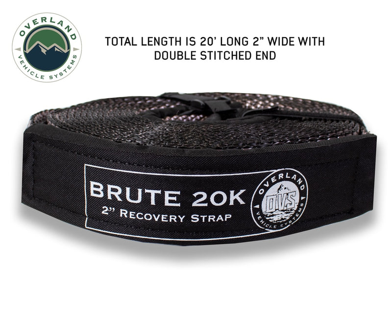 Load image into Gallery viewer, Tow Strap 20,000 lb. 2&quot; x 30&#39; Gray With Black Ends &amp; Storage Bag
