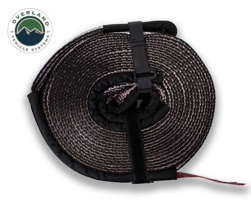 Load image into Gallery viewer, Tow Strap 20,000 lb. 2&quot; x 30&#39; Gray With Black Ends &amp; Storage Bag
