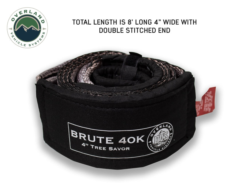 Load image into Gallery viewer, Tow Strap 40,000 lb. 4&quot; x 8&#39; Gray With Black Ends &amp; Storage Bag
