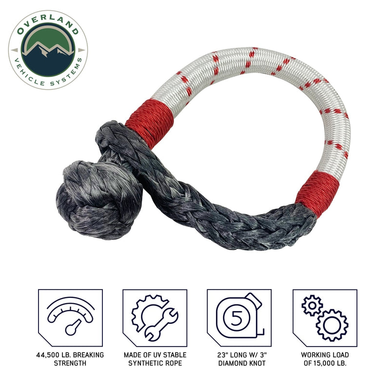 Load image into Gallery viewer, Soft Shackle 7/16&quot; 41,000 lb. With Loop &amp; Abrasive Sleeve - 23&quot; With Storage Bag
