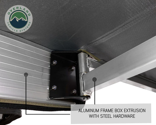 Nomadic Awning 180 - Dark Gray Cover With Black Transit Cover & Brackets