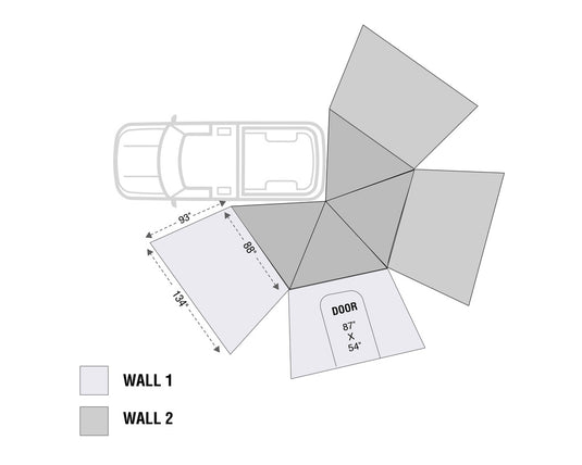 (Driver Side) - Nomadic 270 LT Awning Wall 1