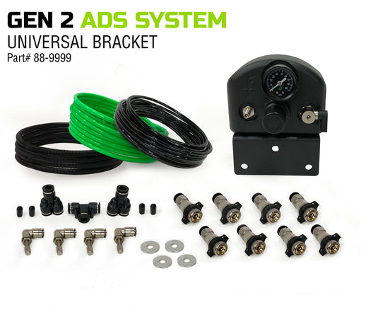 4 Tire Inflation System - Universal With Box, Fittings, Hoses & Storage Bag - Black