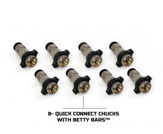 4 Tire Inflation System - Universal With Box, Fittings, Hoses & Storage Bag - Black