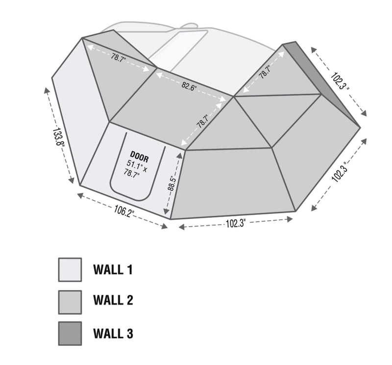 Load image into Gallery viewer, (Driver-side)  Nomadic Awning 270 Awning &amp; Wall 1, 2, &amp; 3, Mounting Brackets
