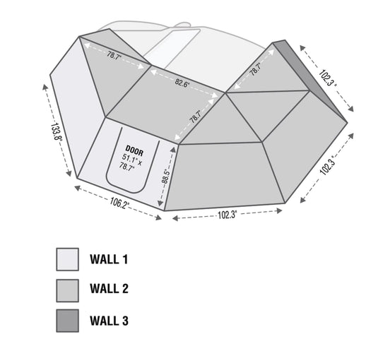 (Driver-side)  Nomadic Awning 270 Awning & Wall 1, 2, & 3, Mounting Brackets