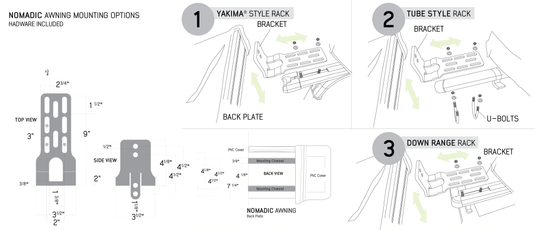 Nomadic 270 LT Driver Side Awning With Bracket Kit