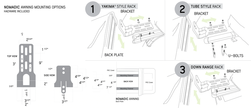 Load image into Gallery viewer, Nomadic 270 LT Passenger Side Awning With Bracket Kit
