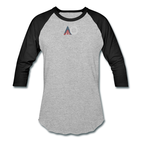 AO middle logo faded - heather gray/black