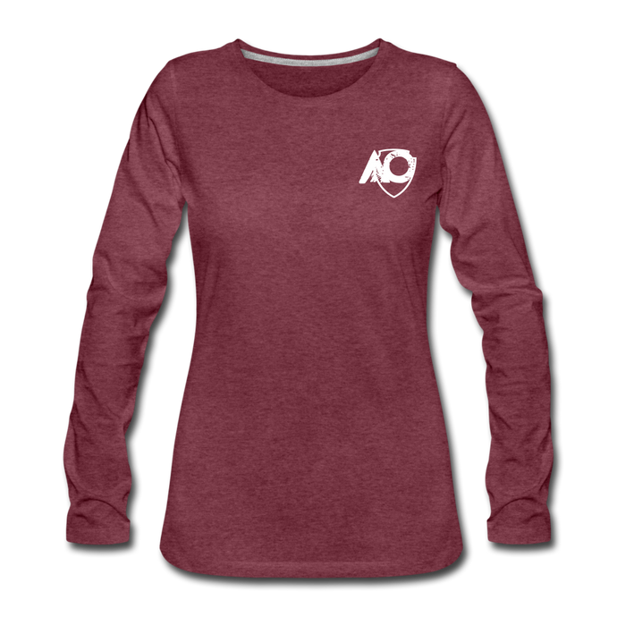 Women's Premium Long Sleeve T-Shirt - heather burgundy