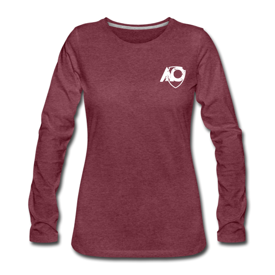 Women's Premium Long Sleeve T-Shirt - heather burgundy