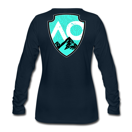 Women's Premium Long Sleeve T-Shirt - deep navy