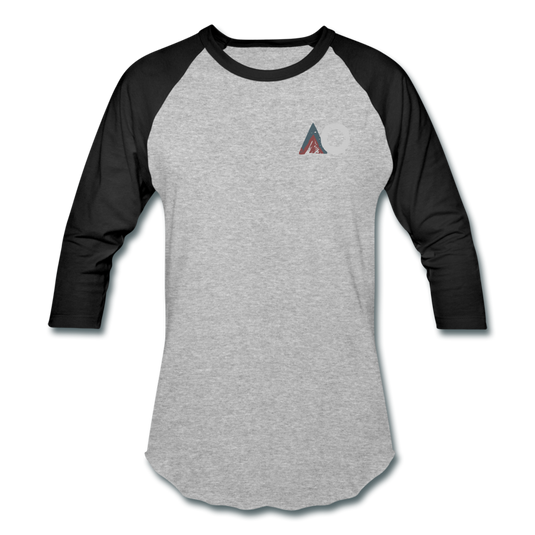 AO Design Logo Baseball T-Shirt - heather gray/black