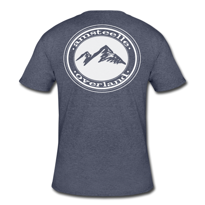 Men’s 50/50 WHITE print - navy heather