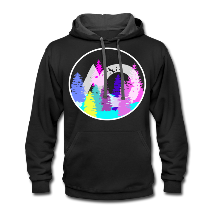 ADULT Rainbow Hoodie - black/asphalt