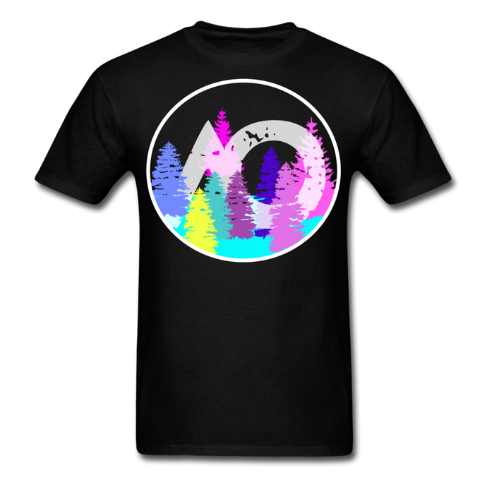 Adult Rainbow Tee - black