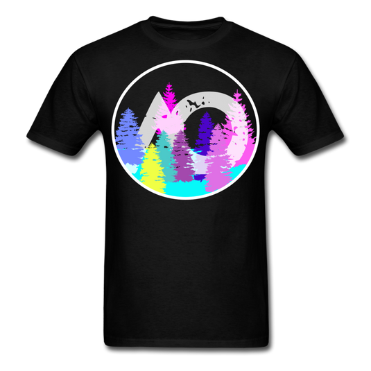 Adult Rainbow Tee - black