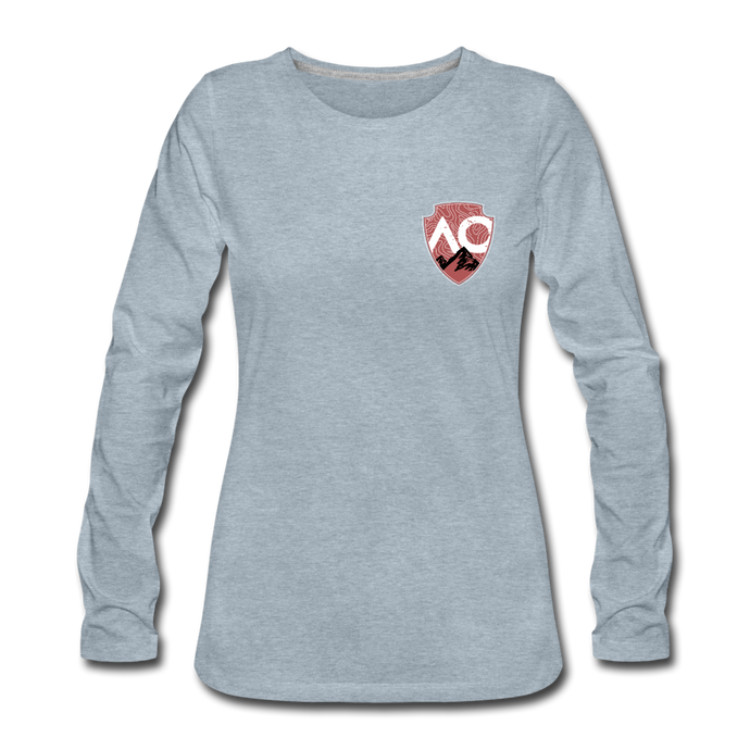 Women's Red Original Premium Long Sleeve T-Shirt - heather ice blue